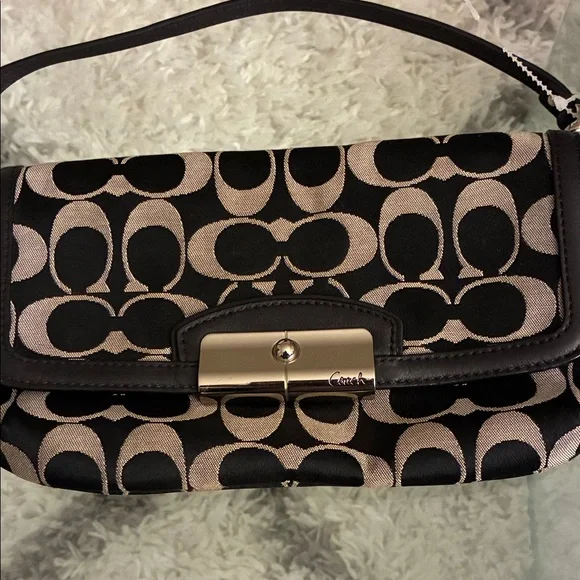 Coach Black and Tan Signature mini Bag - Picture 2 of 9